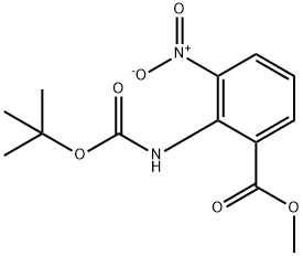 BENZOIC ACID, 2-[[(1,1-DIMETHYLETHOXY)CARBONYL]AMINO]-3-NITRO-METHYL ESTER Structure