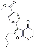 Benzoic  acid,  4-(2-butyl-4,7-dihydro-7-methyl-4-oxofuro[2,3-b]pyridin-3-yl)-,  methyl  ester Struktur