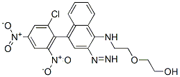 2-[2-[[4-(2-chloro-4,6-dinitro-phenyl)diazenylnaphthalen-1-yl]amino]et hoxy]ethanol Struktur