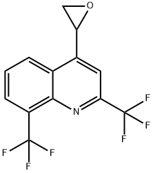 2-[2,8-BIS(TRIFLUOROMETHYL)-4-QUINOLYL]OXIRANE Struktur