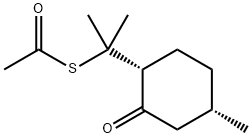 S-[1-methyl-1-(4-methyl-2-oxocyclohexyl)ethyl] (1R-cis)-ethanethioate Struktur