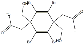 2,3,5,6-tetrabromo-p-xylene-alpha,alpha'-diyl diacetate Struktur