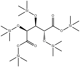 2-O,3-O,4-O-Tris(trimethylsilyl)ribaric acid bis(trimethylsilyl) ester Struktur