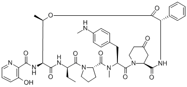 4-[N-Methyl-4-(methylamino)-L-phenylalanine]virginiamycin S1 Struktur