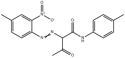 2-[(4-methyl-2-nitrophenyl)azo]-3-oxo-N-(p-tolyl)butyramide Struktur