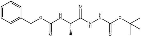 2-[(S)-1-Oxo-2-[[(benzyloxy)carbonyl]amino]propyl]hydrazine-1-carboxylic acid tert-butyl ester Struktur