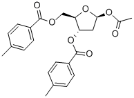 1-O-ACETYL-2-DEOXY-3,5-DI-O-(4-METHYLBENZOYL)-BETA-D-ERYTHROPENTOFURANOSE Struktur