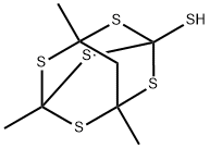 3,5,7-Trimethyl-2,4,6,8,9-pentathiaadamantane-1-thiol Struktur