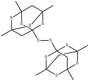 1,1'-Dithiobis(3,5,7-trimethyl-2,4,6,8-tetrathiaadamantane) Struktur