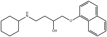 naphthoxybutanolcyclohexylamine Struktur