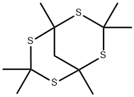 1,3,3,5,7,7-Hexamethyl-2,4,6,8-tetrathiabicyclo[3.3.1]nonane Struktur