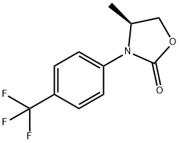 (S)-4-METHYL-3-(4-TRIFLUOROMETHYLPHENYL)OXAZOLIDIN-2-ONE Struktur