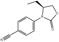 (S)-4-(4-ETHYL-2-OXOOXAZOLIDIN-3-YL)BENZONITRILE Struktur