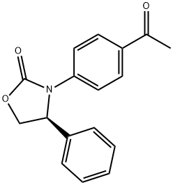 (S)-3-(4-ACETYLPHENYL)-4-PHENYLOXAZOLIDIN-2-ONE Struktur