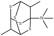 Silane, (9,10-dimethyl-2,4,6,8-tetrathiatricyclo[3.3.1.1(3,7)]dec-1-yl )trimethyl- Struktur