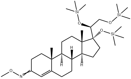 (20S)-17,20,21-Tris(trimethylsiloxy)pregn-4-en-3-one O-methyl oxime Struktur