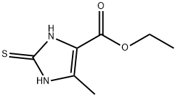 ethyl 5-methyl-2-sulfanylidene-1,3-dihydroimidazole-4-carboxylate Struktur