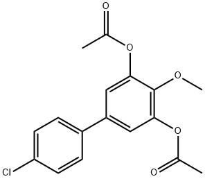 4'-Chloro-4-methoxy-1,1'-biphenyl-3,5-diol diacetate Struktur