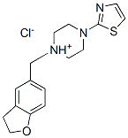 1-[(2,3-dihydro-5-benzofuranyl)methyl]-4-thiazol-2-ylpiperazinium chloride     Struktur