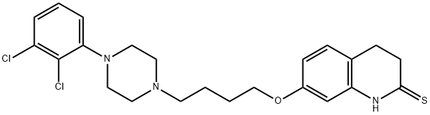 2(1H)-QUINOLINETHIONE, 7-[4-[4-(2,3-DICHLOROPHENYL)-1-PIPERAZINYL]BUTOXY]-3,4-DIHYDRO- Struktur