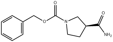 (S)-1-Cbz-3-pyrrolidinecarboxaMide Struktur