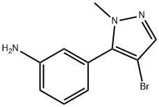 3-(4-BROMO-1-METHYL-1H-PYRAZOL-5-YL)ANILINE Struktur