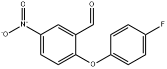 2-(4-Fluorophenoxy)-5-nitrobenzaldehyde Struktur