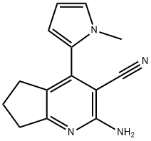 5H-Cyclopenta[b]pyridine-3-carbonitrile,2-amino-6,7-dihydro-4-(1-methyl-1H-pyrrol-2-yl)-(9CI) Struktur