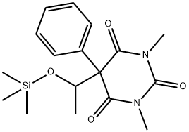 1,3-Dimethyl-5-phenyl-5-[1-(trimethylsiloxy)ethyl]-2,4,6(1H,3H,5H)-pyrimidinetrione Struktur