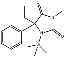 5-Ethyl-3-methyl-5-phenyl-1-(trimethylsilyl)-2,4-imidazolidinedione Struktur