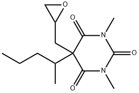 1,3-Dimethyl-5-(1-methylbutyl)-5-(oxiranylmethyl)-2,4,6(1H,3H,5H)-pyrimidinetrione Struktur