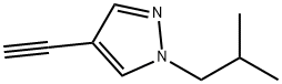 1H-Pyrazole, 4-ethynyl-1-(2-methylpropyl)- (9CI) Struktur