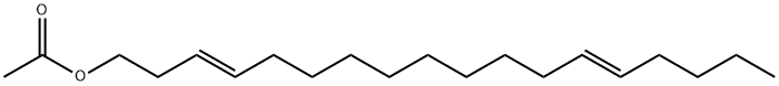 (3E,13E)-1-Acetoxy-3,13-octadecadiene Struktur