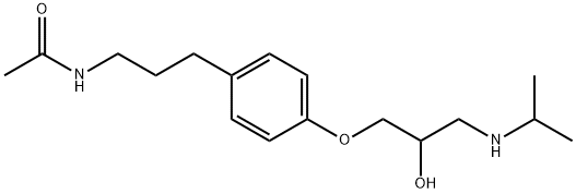 N-[3-[4-[2-Hydroxy-3-[(1-methylethyl)amino]propoxy]phenyl]propyl]acetamide Struktur