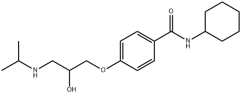 N-Cyclohexyl-4-[2-hydroxy-3-[(1-methylethyl)amino]propoxy]benzamide Struktur