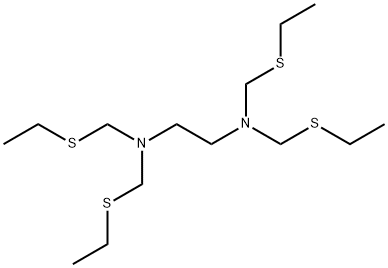 N,N,N',N'-Tetra(ethylthiomethyl)ethylenediamine Struktur