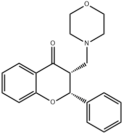 cis-3-(Morpholinomethyl)flavanone Struktur