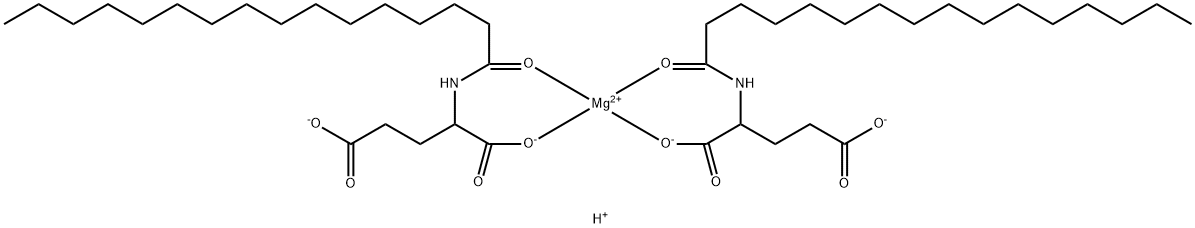 dihydrogen bis[N-palmitoyl-L-glutamato(2-)-N,O1]magnesate(2-) Struktur