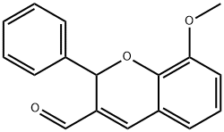 2H-1-BENZOPYRAN-3-CARBOXALDEHYDE, 8-METHOXY-2-PHENYL- Struktur