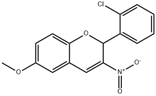 2-(2-Chlorophenyl)-6-methoxy-3-nitro-2H-1-benzopyran Struktur