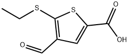 Thiophene-2-carboxylic acid, 5-ethylthio-4-formyl- Struktur