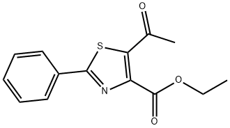 ETHYL 5-ACETYL-2-PHENYLTHIAZOLE-4-CARBOXYLATE Struktur