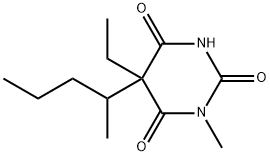 5-Ethyl-1-methyl-5-(1-methylbutyl)-2,4,6(1H,3H,5H)-pyrimidinetrione Struktur