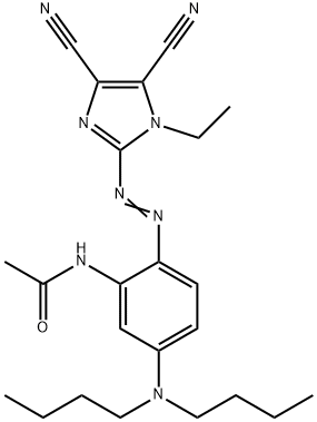 2-[2-(Acetylamino)-4-(dibutylamino)phenylazo]-1-ethyl-1H-imidazole-4,5-dicarbonitrile Struktur