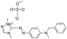 5-[[4-[benzylmethylamino]phenyl]azo]-1,4-dimethyl-1H-1,2,4-triazolium methyl sulphate Struktur