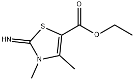 2-IMINO-3,4-DIMETHYL-2,3-DIHYDRO-THIAZOLE-5-CARBOXYLIC ACID ETHYL ESTER Struktur