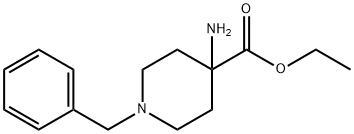 4-Piperidinecarboxylic acid, 4-aMino-1-(phenylMethyl)-, ethyl ester Struktur