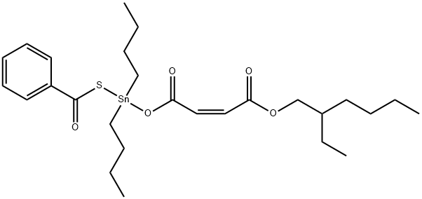 2-ethylhexyl 4-[[(benzoylthio)dibutylstannyl]oxy]-4-oxoisocrotonate Struktur