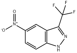 1H-INDAZOLE, 5-NITRO-3-(TRIFLUOROMETHYL)- Struktur