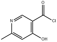 3-Pyridinecarbonyl chloride, 4-hydroxy-6-methyl- (9CI) Struktur